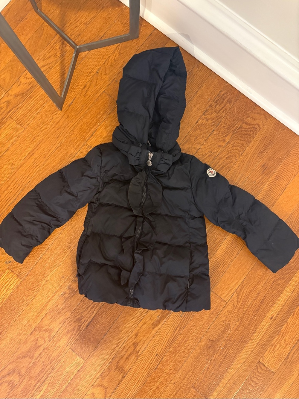 Moncler Down Puffer Zipped Winter Coat Jacket with Hood - dark Navy - 3T